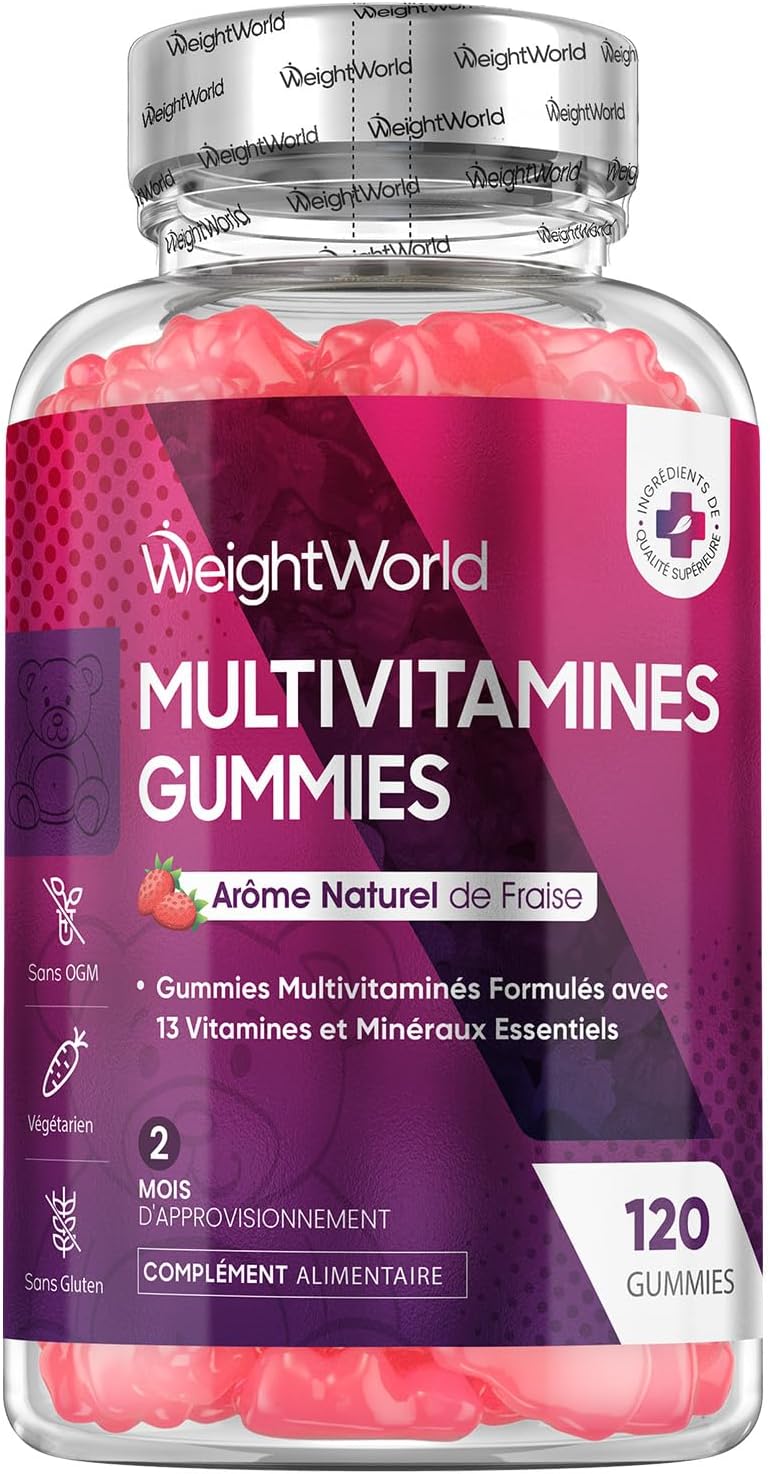 Gummies Multivitamins and Minerals 120 Vegan Gummies 2 Months Stock, 13 Vitamins and Essential Minerals, Vitamin C, Zinc, Vitamin B12, D3, E, Iodine, A, B, Biotin