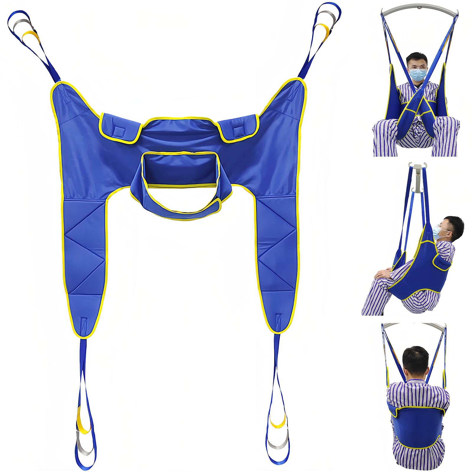 Eslinga de elevación para pacientes, ayuda para aseo, diseño de patas divididas para un levantamiento y apoyo seguros, ideal para posicionamiento de cama y asistencia de espalda