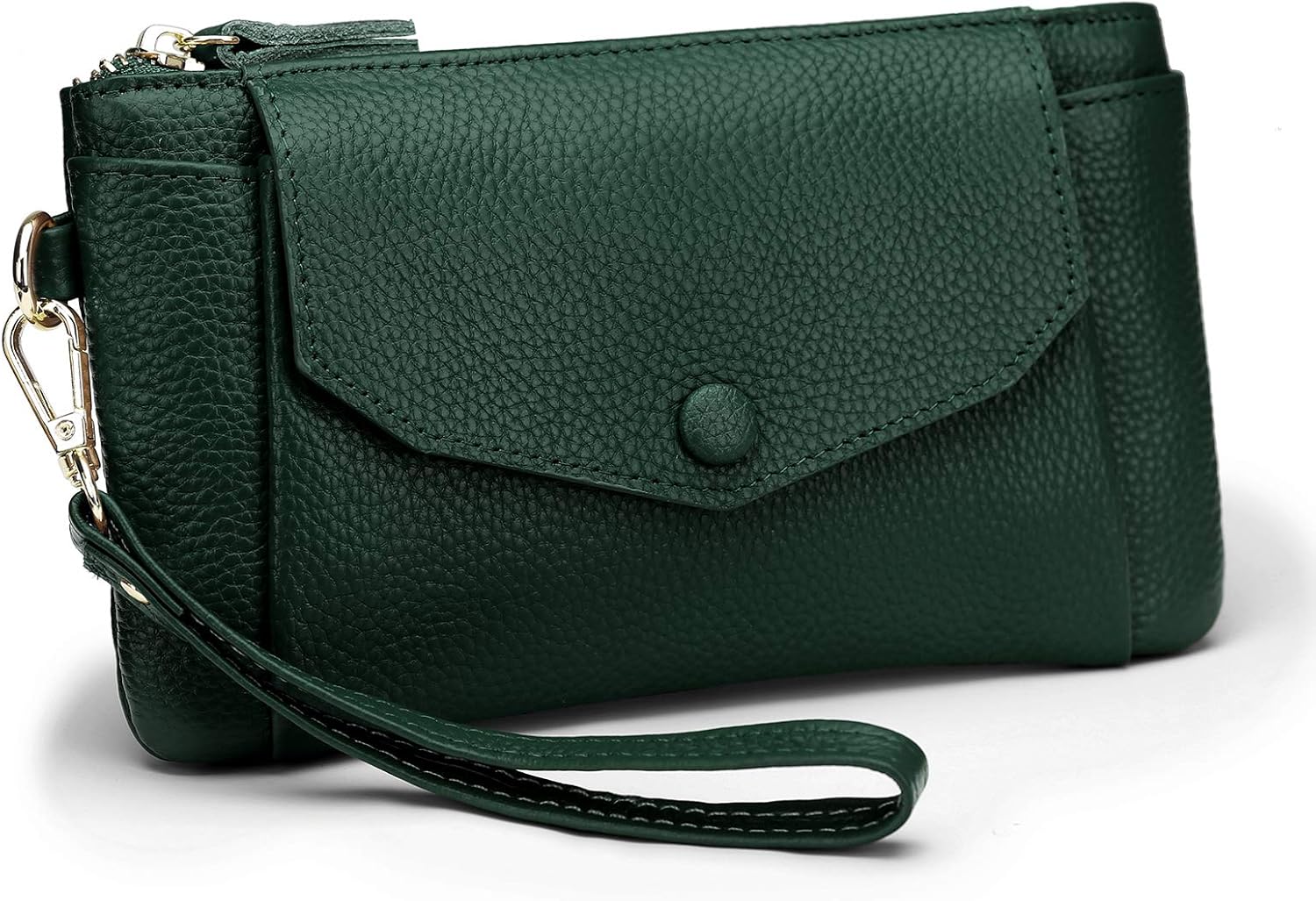 YALUXE Women's Genuine Leather Wristlet Handbags Envelope Style Cell Phone Purse Card Holder Clutch Wallet