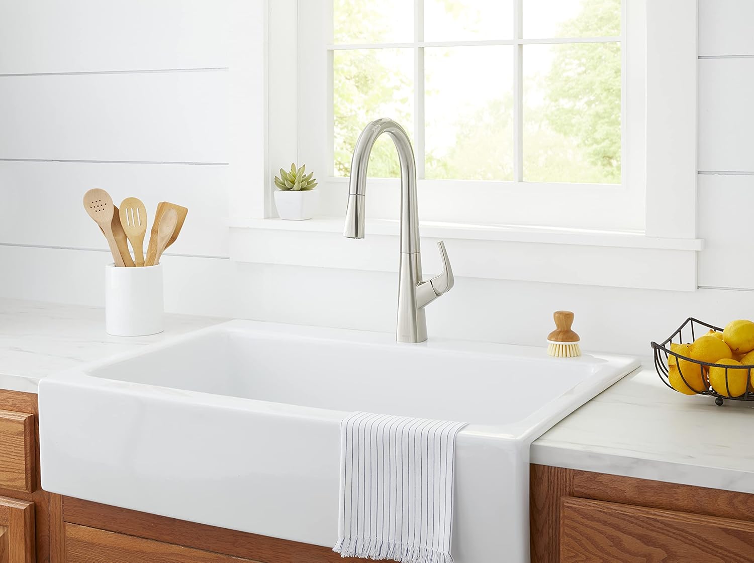 Vaughn 1H Kitchen Pull-Down Kitchen Faucet w/Snapback and Dock Force 1.75 gpm Stainless Steel