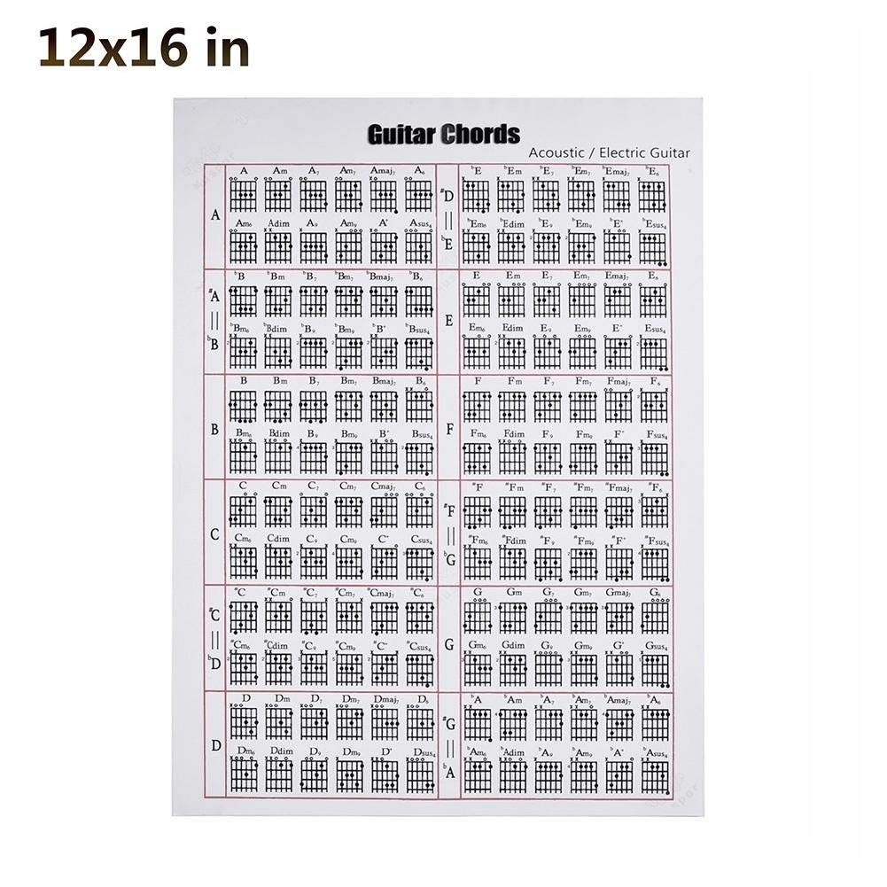 Buy Guitar Picks + Guitar Chord Chart sticker Compact Chord Lesson