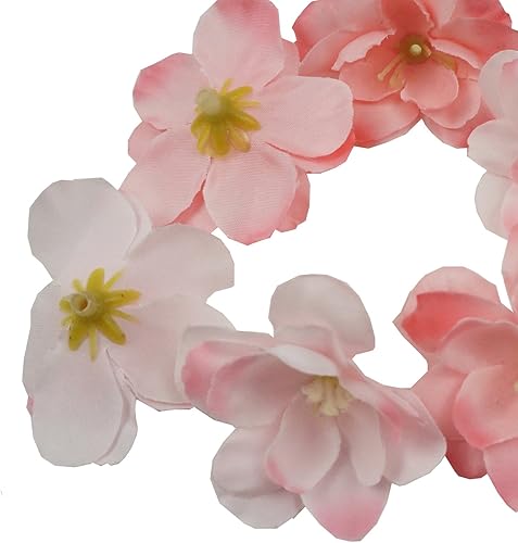Miniatura 5 de Cabezales de flores de cerezo, 100 pétalos de cabeza de flor de Sakura de seda artificial, para novia, boda, fiesta, suministro, mesa, piso,
