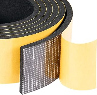 Yotache High Density Adhesive Foam Seal Tape 2 in One Roll 2" W X 1/4" T, Weather Strip Insulation for RV, Air Conditionin...
