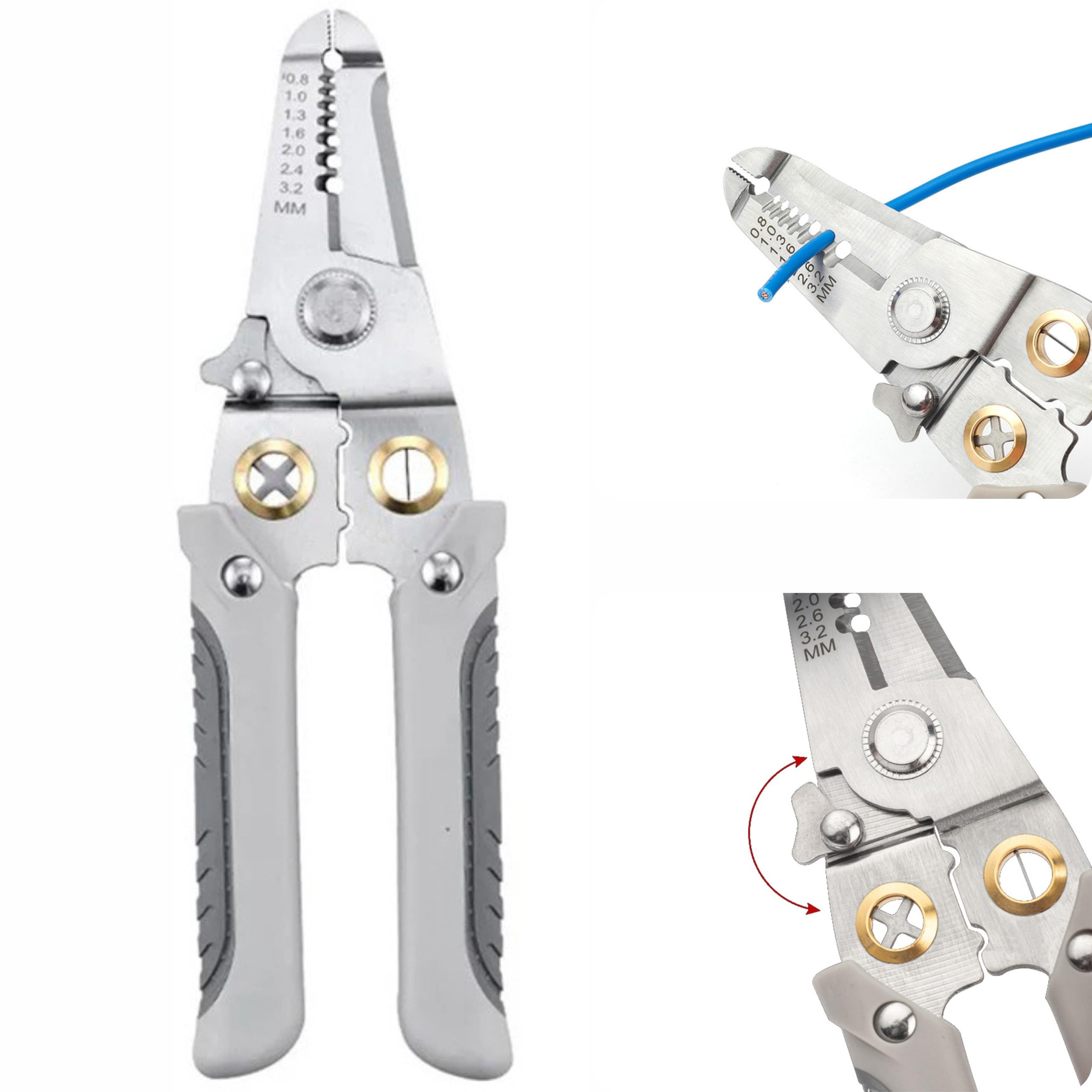 AMBDDED® Heavy-Duty 6-in-1 Multifunctional Wire Stripper & Cutter Pliers Hand Tool, Stripping Tool for Electricians, Electrical Tools for Looping, Splitting, and Piling (B0D76QFKSG) Amazon Price History, Amazon Price Tracker