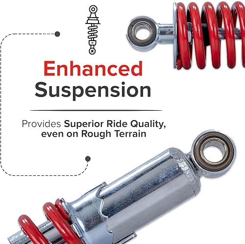 Miniatura 9 de AlveyTech Amortiguadores ajustables de 12" para karts y mini bicicletas (juego de 2) (diámetro de ojo de 0.394 in)