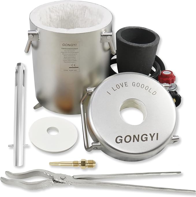 GongYi 6KG Propane Melting Furnace Kit Made of Stainless Steel Includes