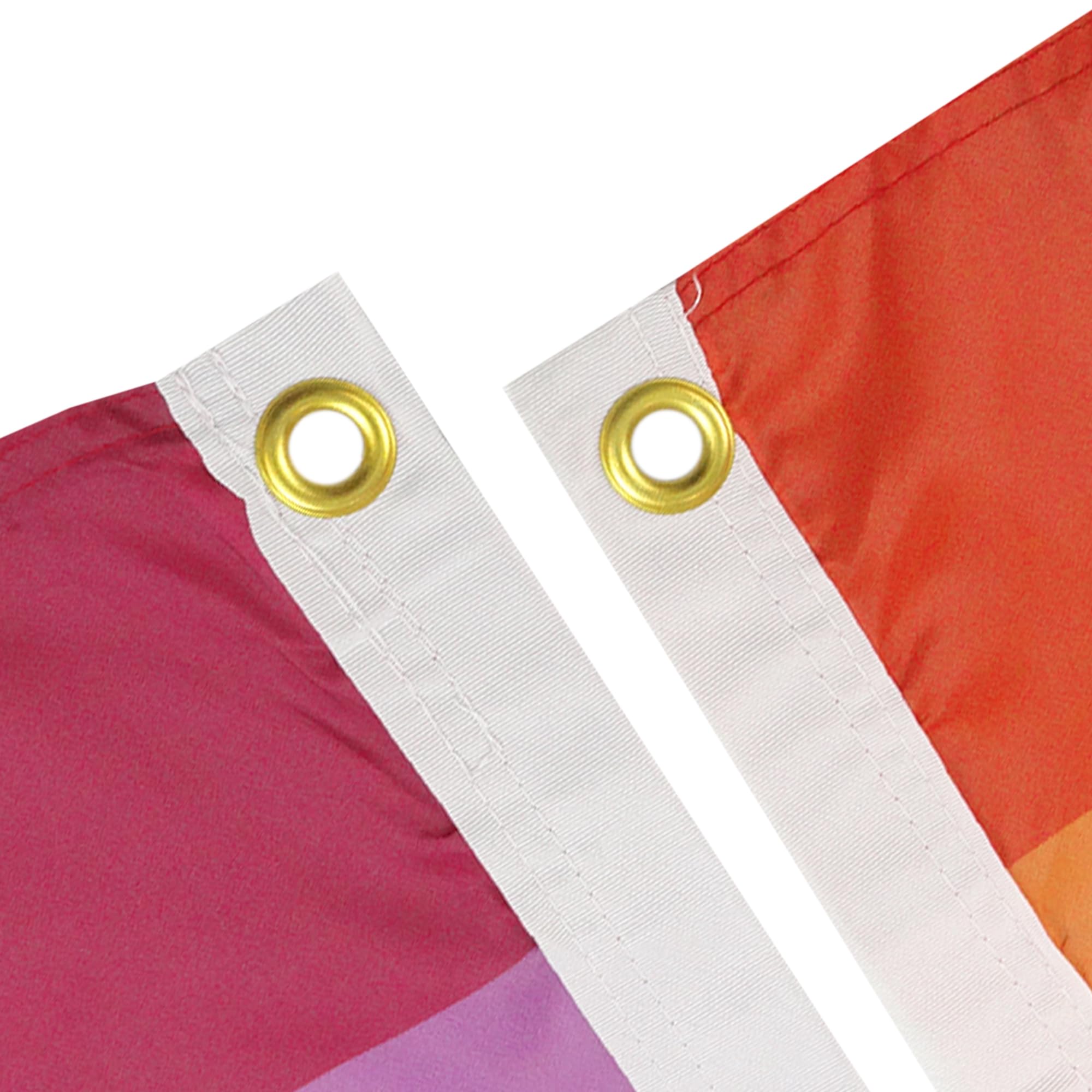 AZ FLAG - Flaga LGBT Lesbian Pride Wschodzące Słońce - 90x60 cm - Flaga Lesbijki Zachód słońca 100% Poliester z wbudowanymi metalowymi oczkami - Flaga 50 g