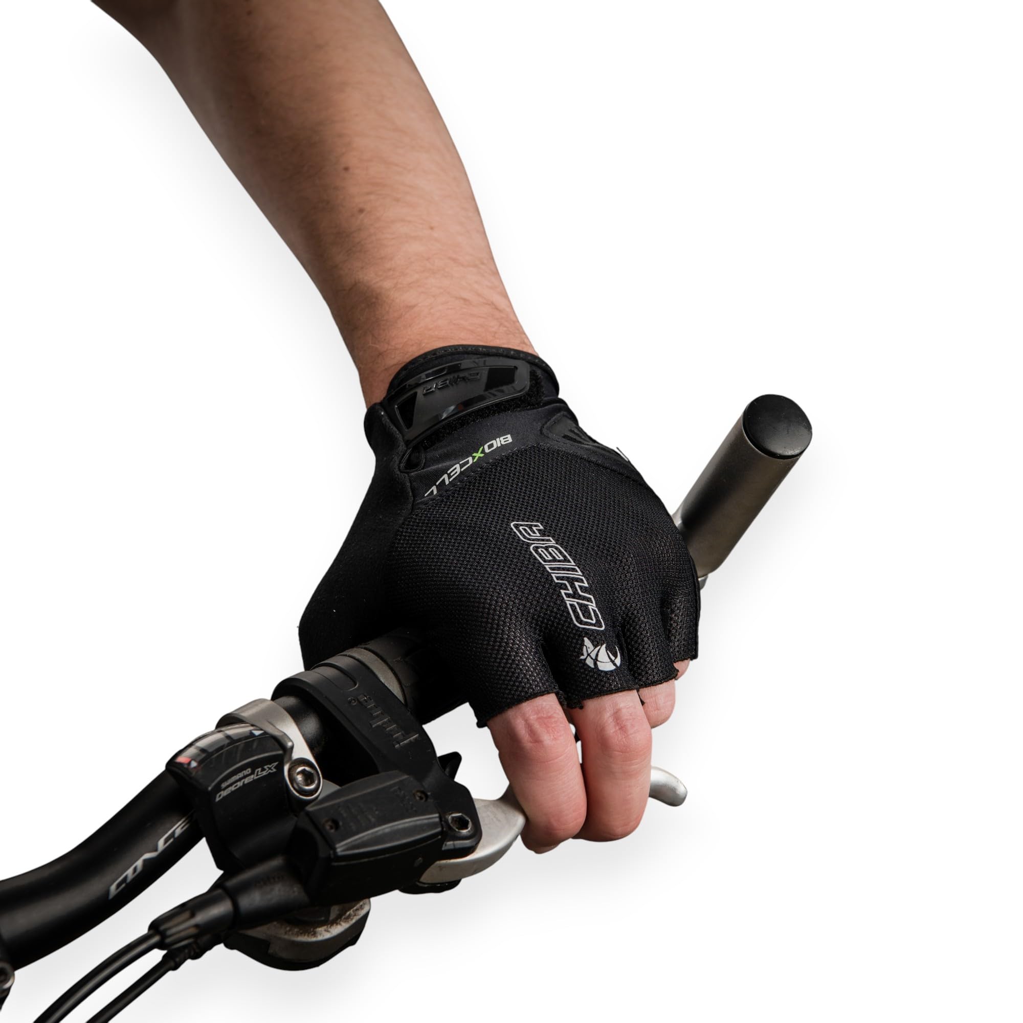 Chiba BioXCell Air | Gants de Cyclisme d'été pour Homme et Femme | Coupe élastique & Ventilation Airmesh | Rembourrage en Gel BioXCell | Clip Pratique & Quick Pull