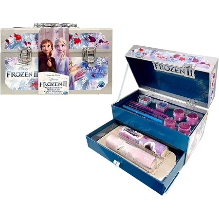Disney Frozen 2 Set Pintura Niños, 50 Accesorios Maletín Pinturas con  Lápices de Colores, Rotuladores, Paleta Acuarelas, Material Escolar Bonito  para Niñas Elsa, Anna El Reino del Hielo, Regalo Niñas : Amazon.es:
