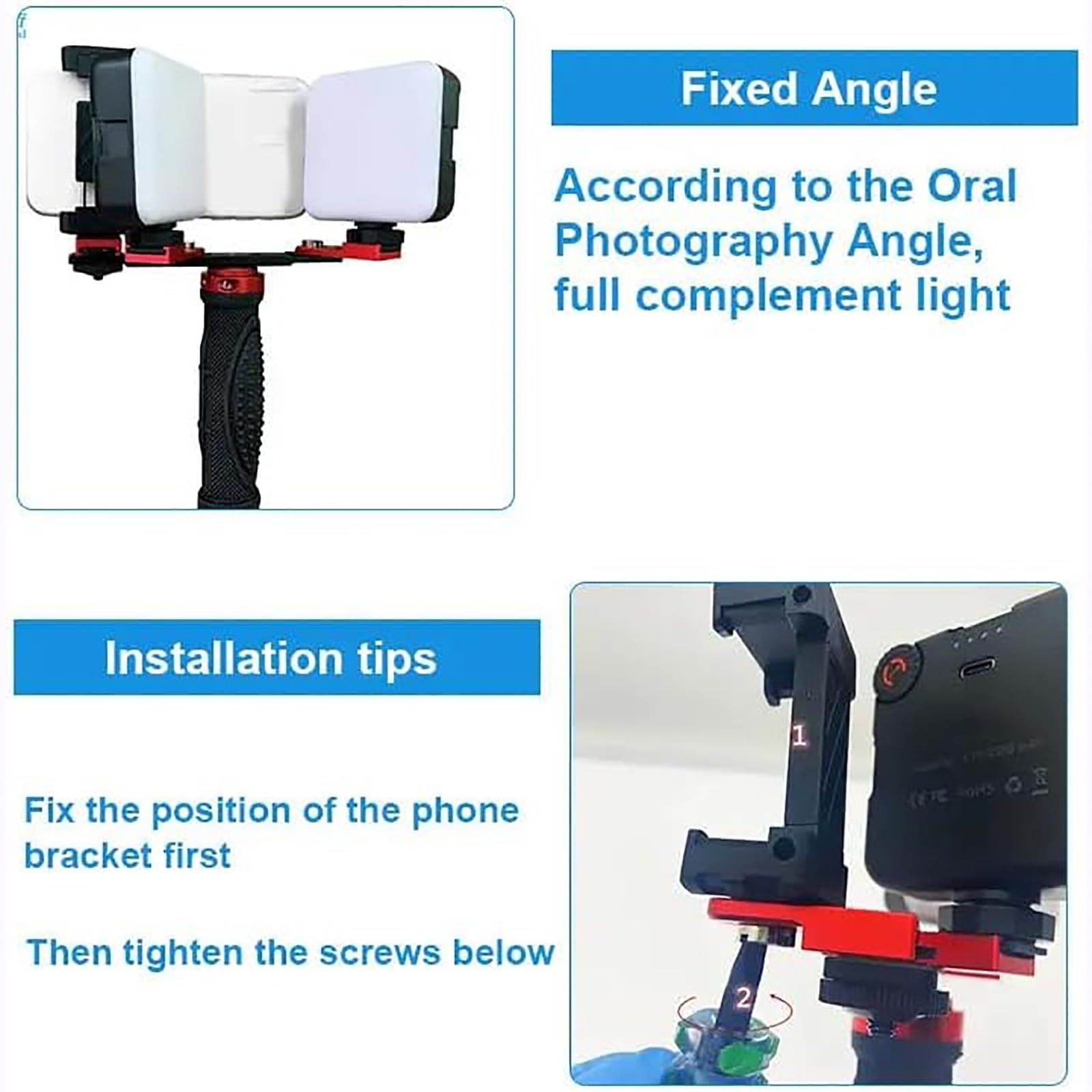 LED Dental Blitzlicht für Professionelle Fotografie, Oralkamera Fülllicht Hilfe für Zahnkliniken, Ideal für Foto- und Videoanwendungen