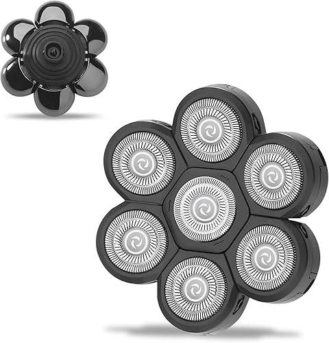 Cabezales de repuesto para afeitadora de cabeza, cuchillas de repuesto para afeitadora de cabeza, afeitadoras de cabeza para hombres calvos, Negro