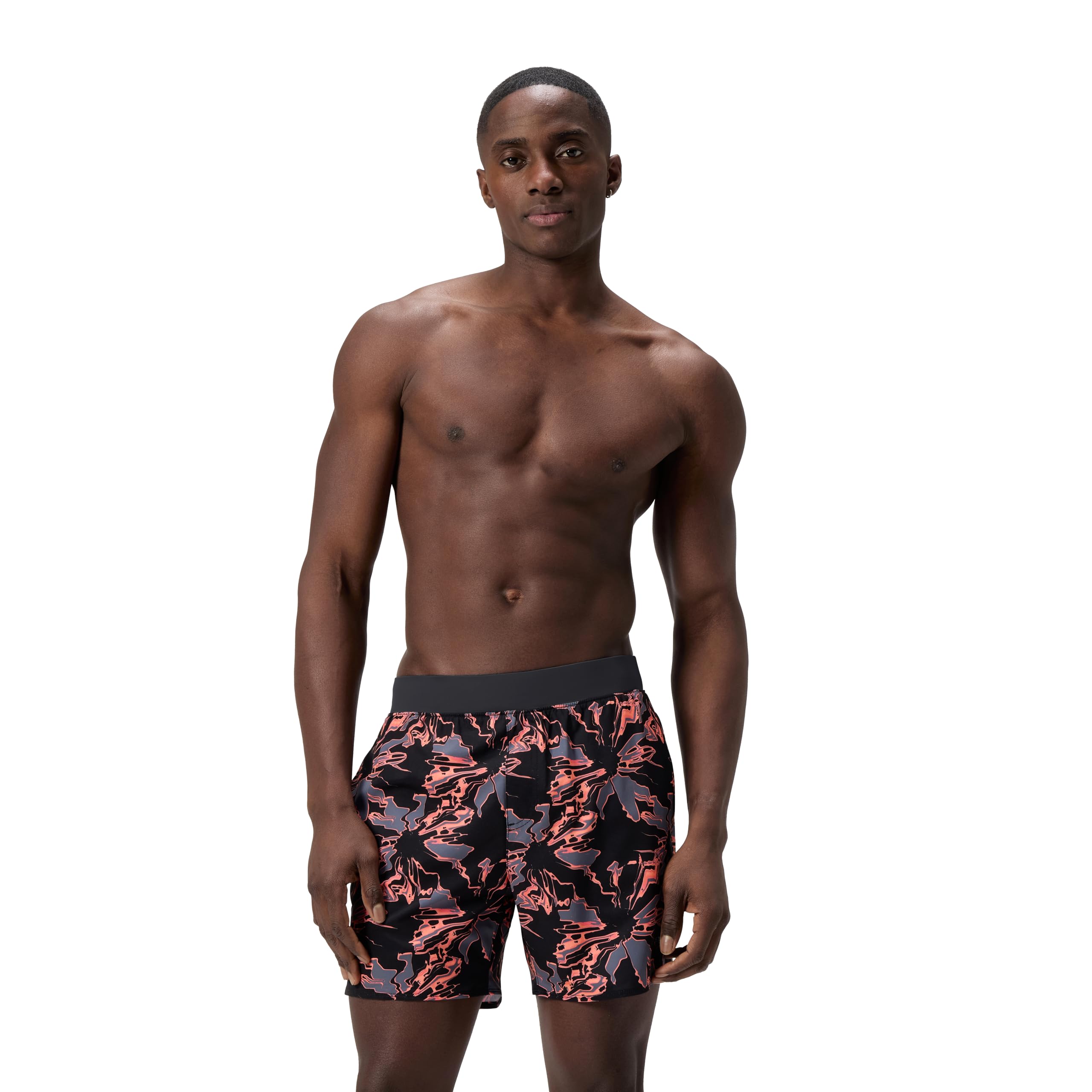 Speedo The Lookout Volley 16" Print Watershort para Hombre, Neon Coral, M