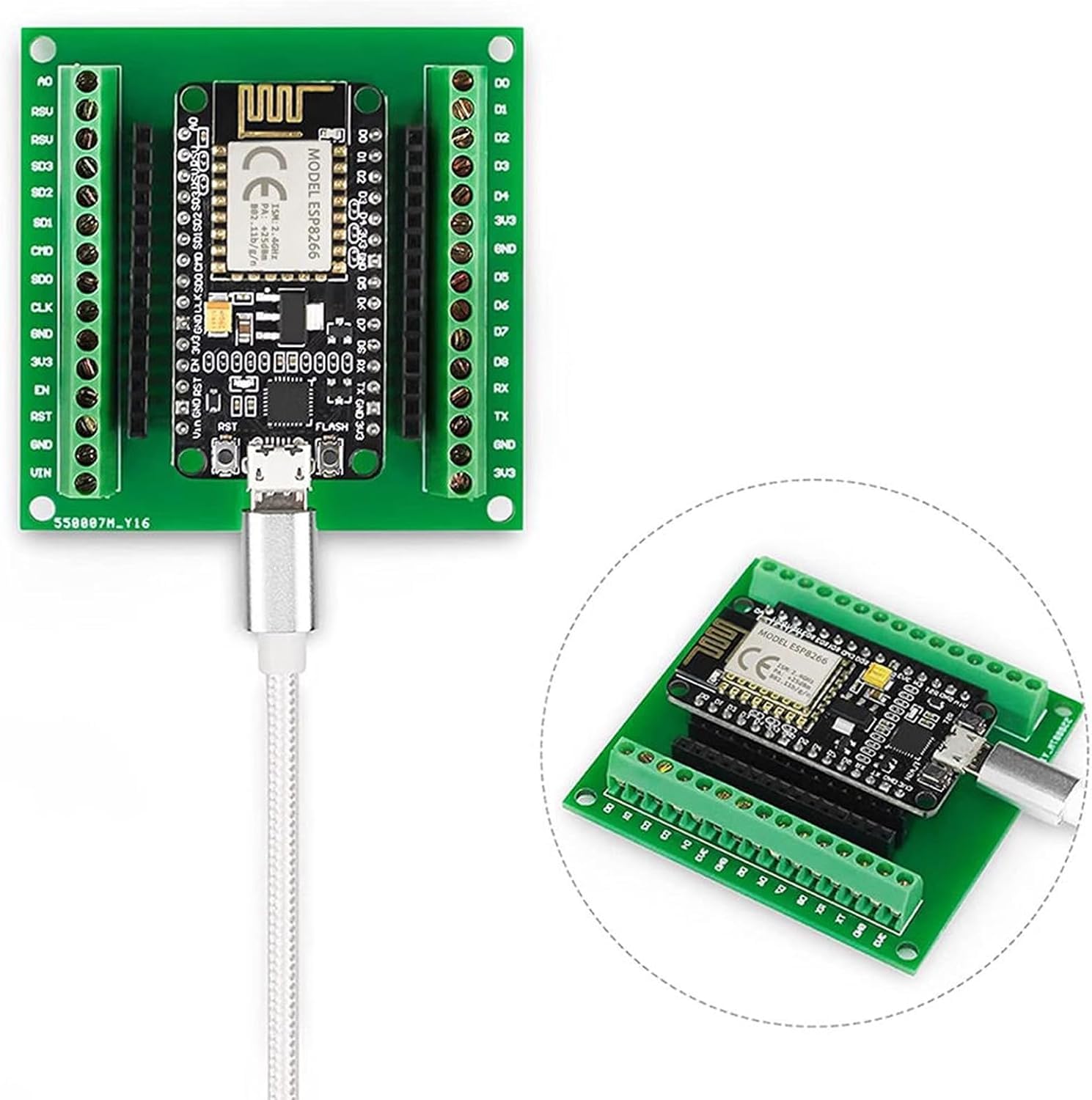 ESP32 Breakout Board,38 Pin scheda di sviluppo, con chip wireless Bluetooth ESP-WR0OM-32 microcontrollore (4)