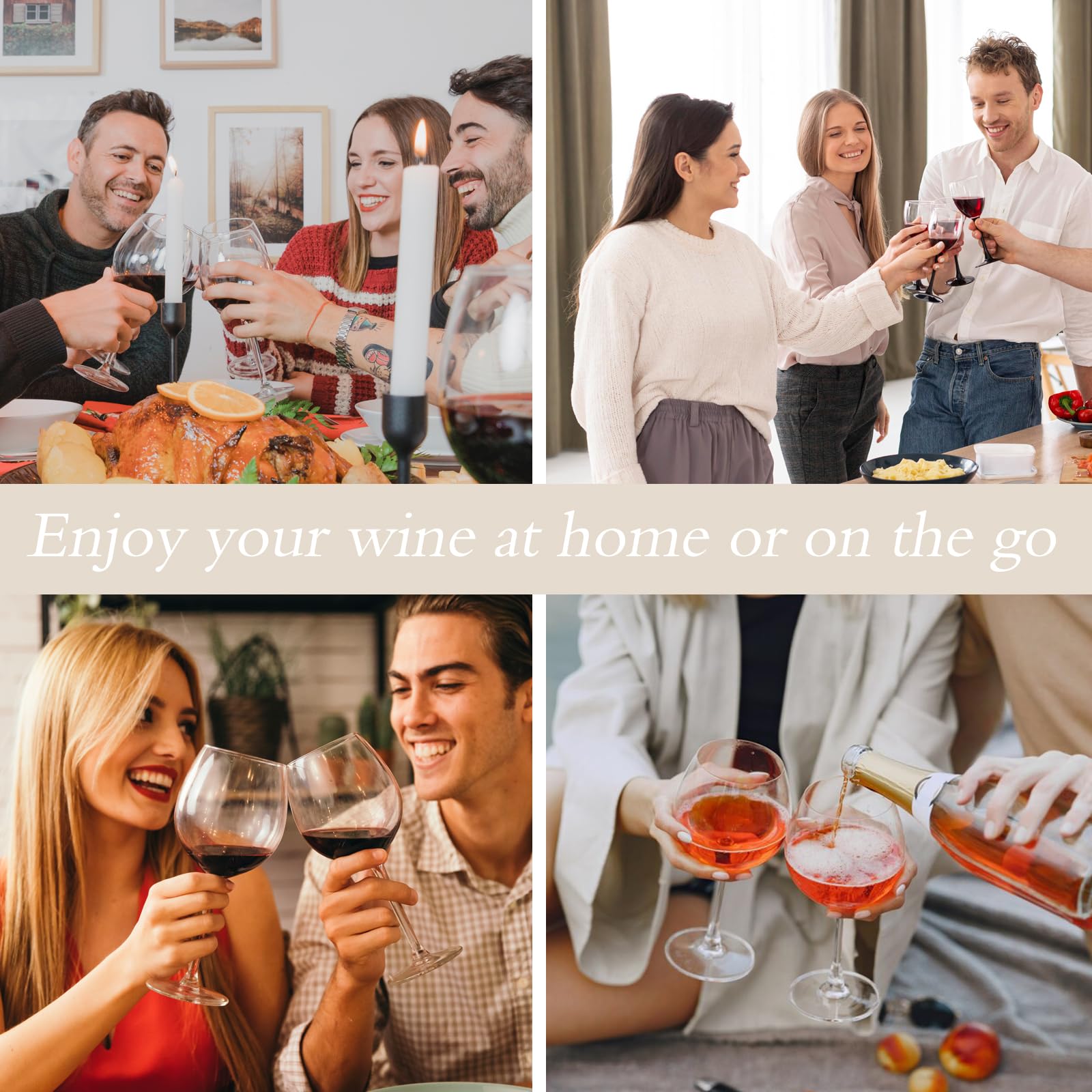 Abridor de vino Juego, Abrelatas de Vino de Presión de Aire con Cortador de Papel de Aluminio, Tapón de Silicona de Vacío y Vertedor de Vino, Amantes Del Vino Regalo Set