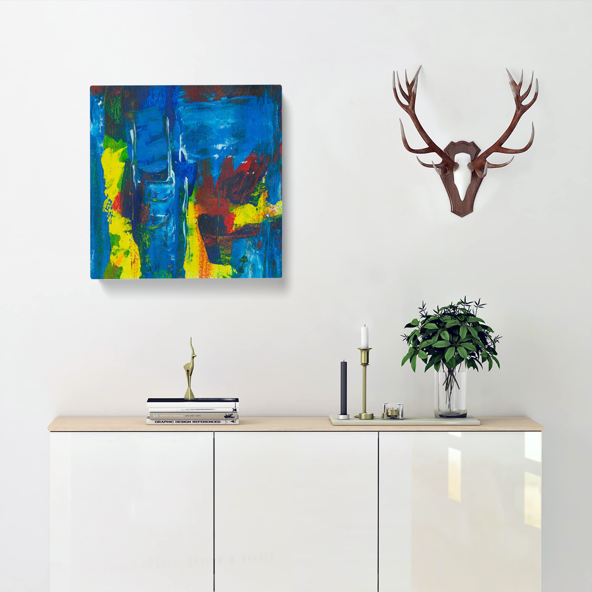 Abstract Art Painting Vol.83 by S.Johnson Canvas Print, Mixed, 35L x 35W cm - Image 2