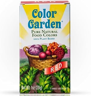 Color Garden Pure Natural Food Coloring, Red – 5 ct 1 oz | Plant-Based, Vegan, Non-Toxic Liquid Food Dye, Healthy Food Coloring