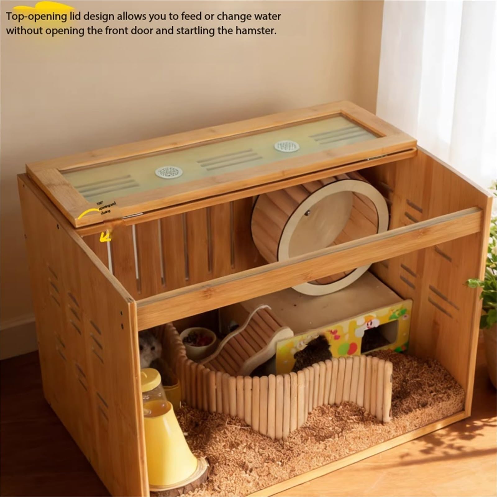 Cage à Hamsters Cage à Hamster Grand Espace, Villa surdimensionnée, boîte d'alimentation spécifique aux Animaux de Compagnie