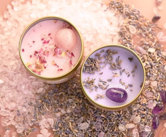Candles Gift Set for Women Aromatherapy Candles for Home Scented Portable Tin of