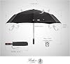 balios umbrella with real wooden handle optional automatic open and close storm-resistant and wind-proof folding umbrella for men and women black (designed in britain). black auto with real wood handle