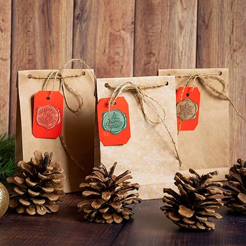 Miniatura 6 de 60 calcomanías de sello de cera de Navidad, calcomanías de sello de sobres vintage, sellos de cera autoadhesivos para invitaciones, regalos,