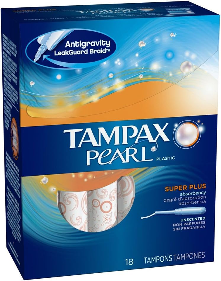 Tampax Pearl Unscented Super Plus Tampons, 18ct Health
