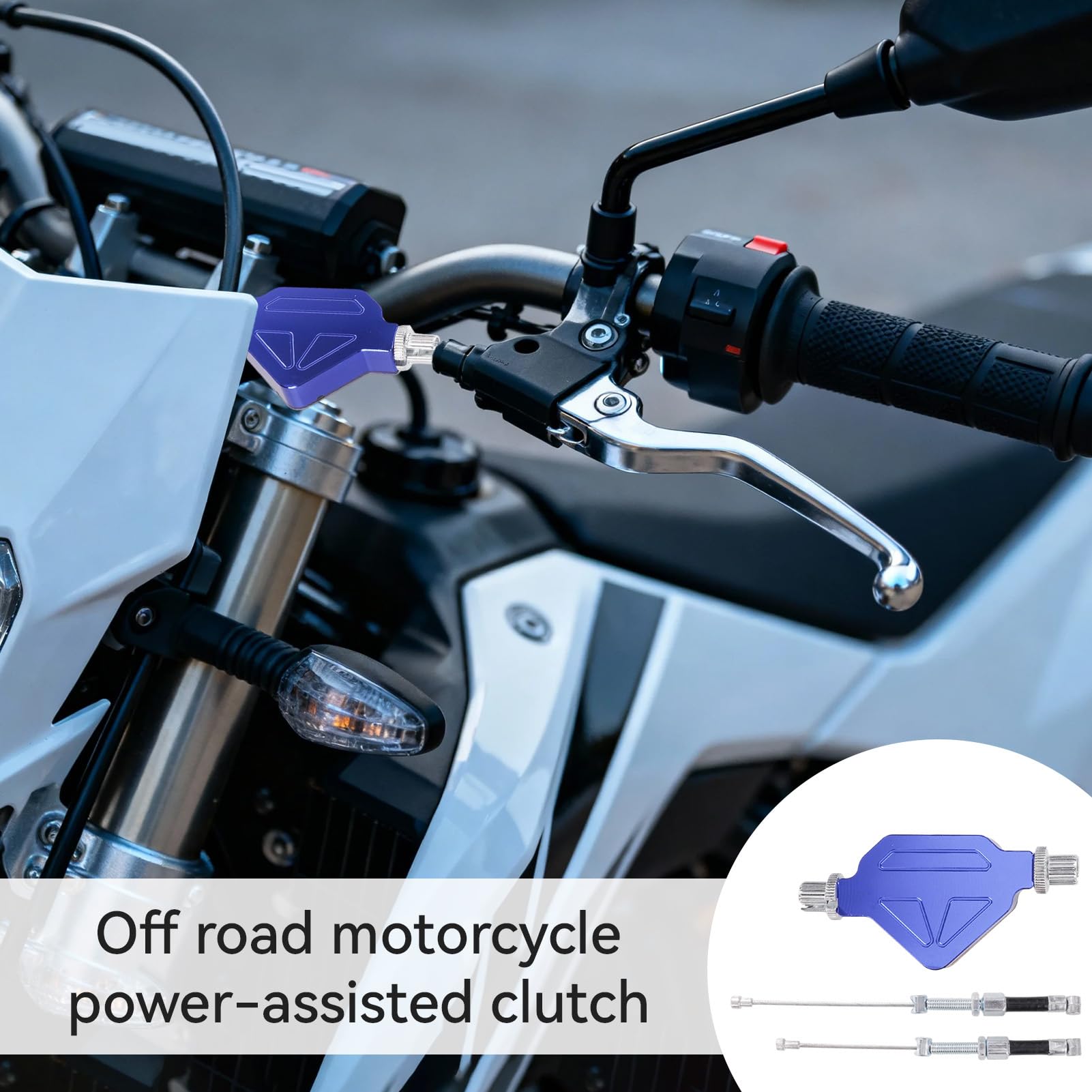 di ricambio per moto in alluminio, a facile da tirare con cavo, attrezzatura da equitazione portatile con strumento per uso fluido, moto per trail motocross