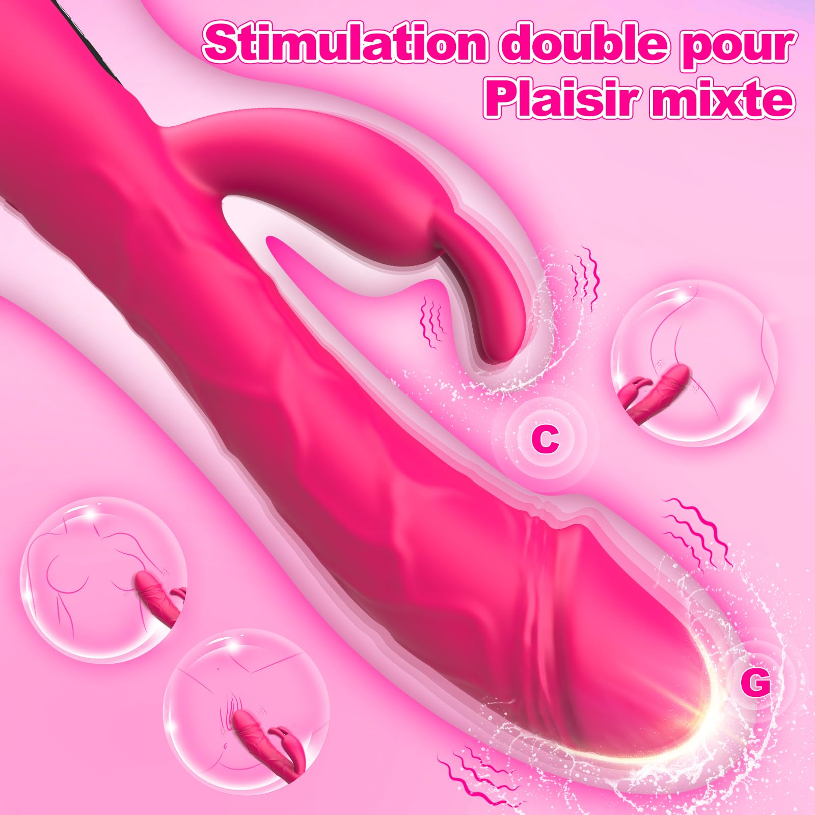 Vibratoreper Donna Vibratore Dildo Sex Toys - Vibratoreper Donna Realistico Sex Toy con 9 Vibrazione per Stimolatore Clitorideo e Punto G,Vibratore per Donna Dildos Anale e Sextoysdonna in Silicone.
