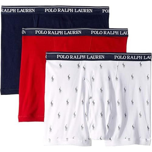 POLO RALPH LAUREN Men's Classic Fit w/Wicking 3-Pack Boxer Briefs