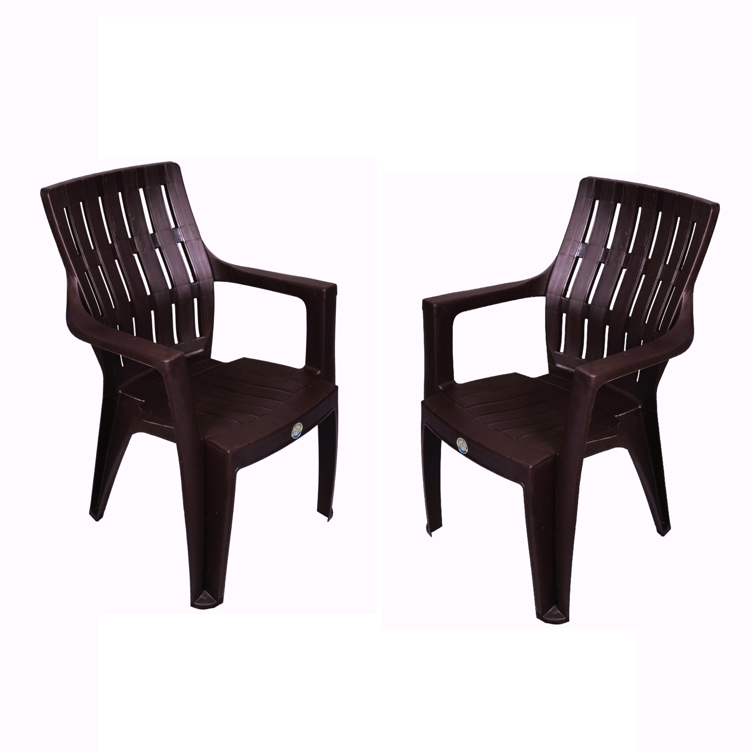 Homiboss ( Platina Plastic Chairs | Spine Care orthopedics Chair | Chair for Back Support | Chairs for Home | Outdoor and Indoor | Color - Brown | Set of 2 Pcs-image-37