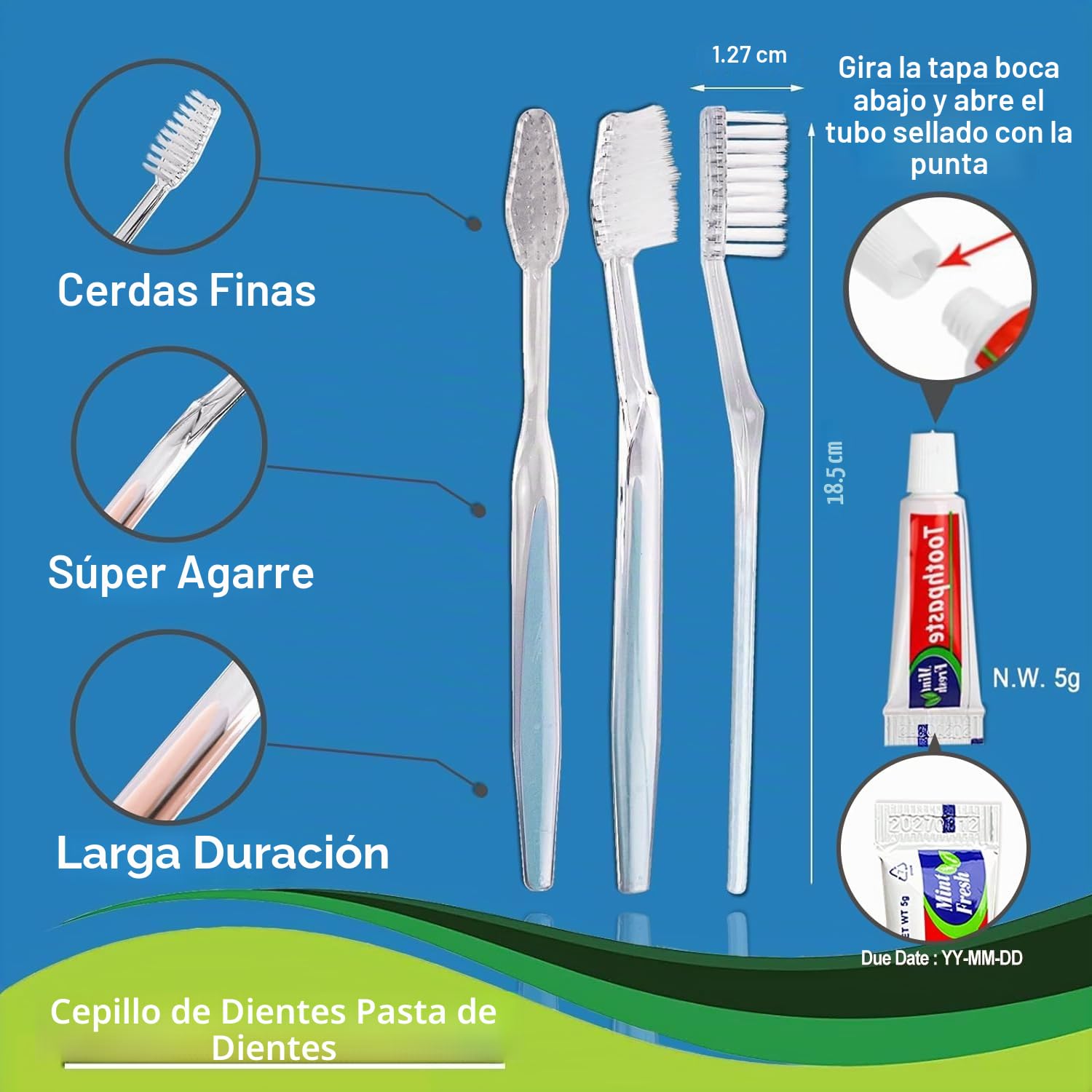 Cepillo De Dientes Desechable, 200 Cepillos De Pasta De Dientes Desechables, Empaquetados Individualmente Para El Equipo Del Baño Del Hotel, Lavado De Campamento De Viaje (200 Piezas)