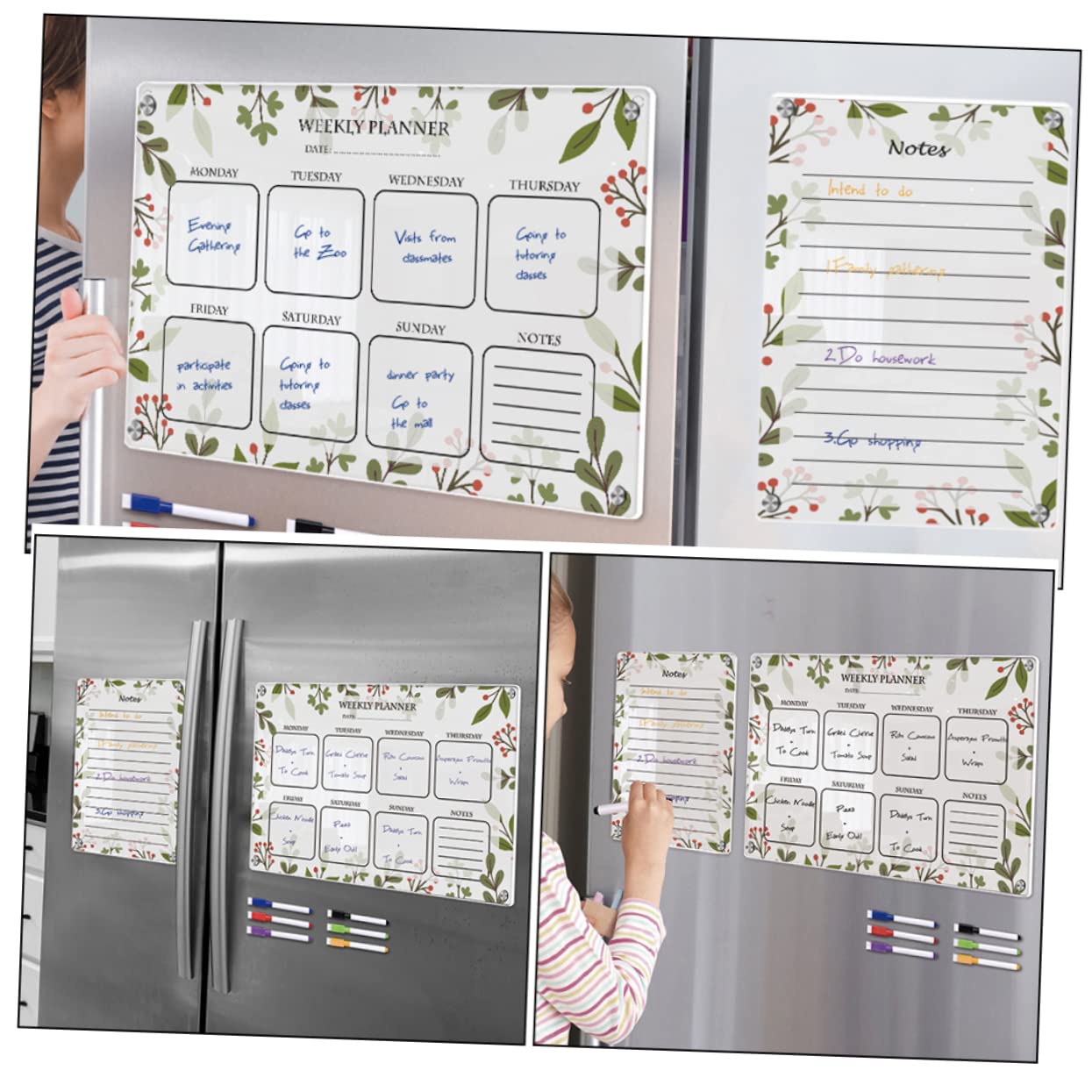 Magnetische Acryl Memo Tafel für Kühlschrank und Küche Wiederverwendbar