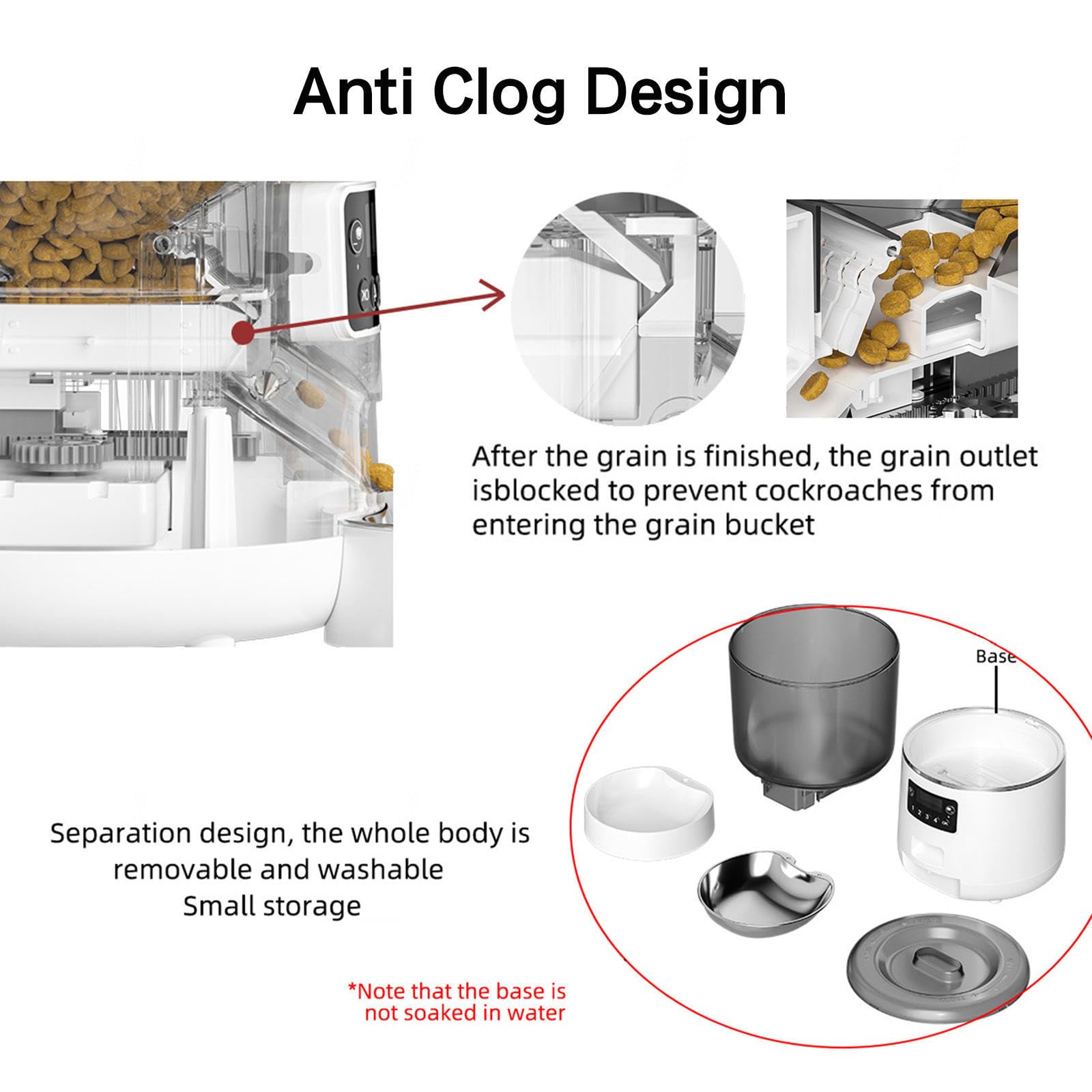Distributeur Croquettes Chat Automatique, Avec 2,4G WiFi, 4L, Contrôle APP, 1-10 Repas Par Jour, Enregistrement 10S Distributeur De Croquettes