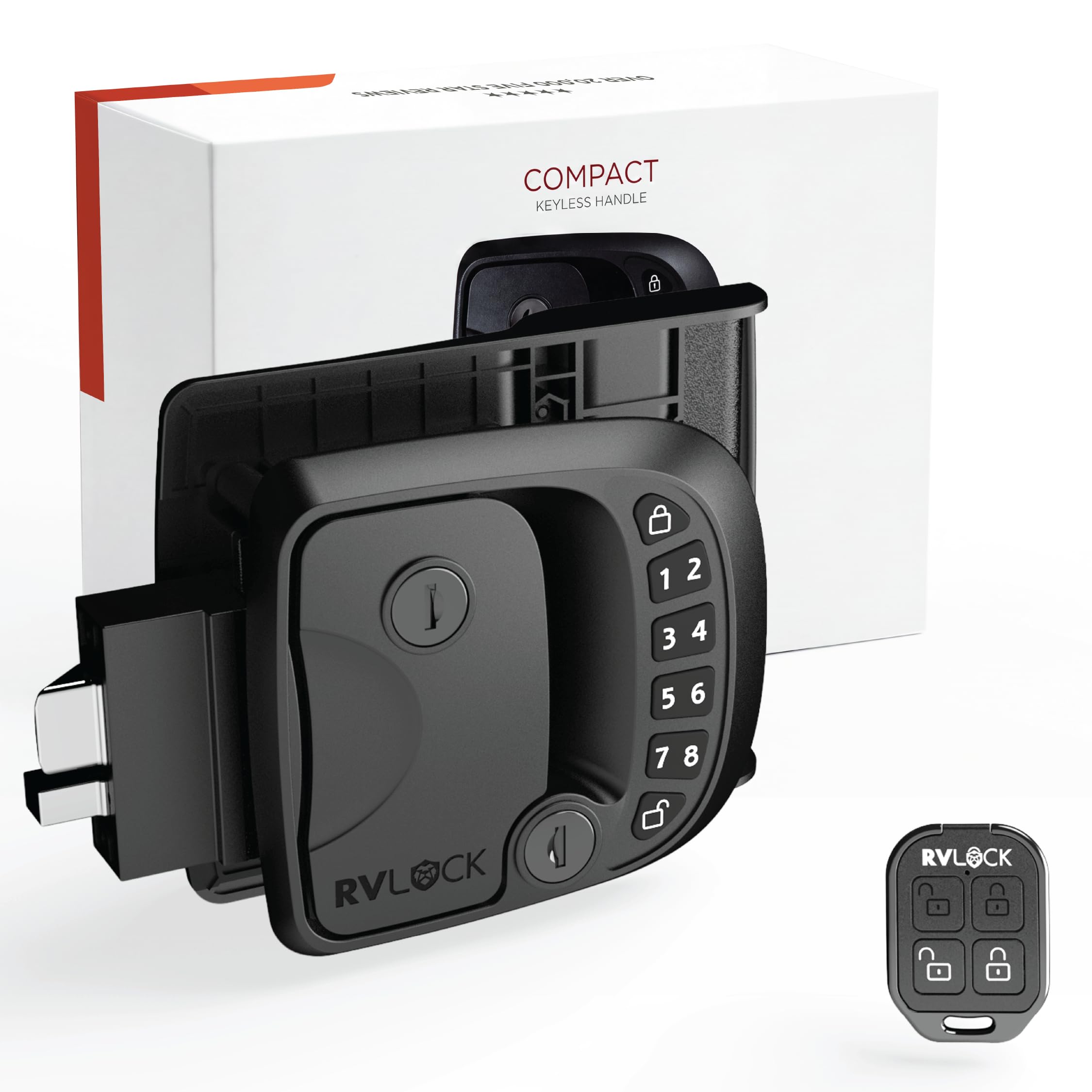 RVLock. Llavero y teclado compacto para entrada sin llave, para el lado derecho, accesorios para cepo de seguridad para la 5ª rueda de caravana