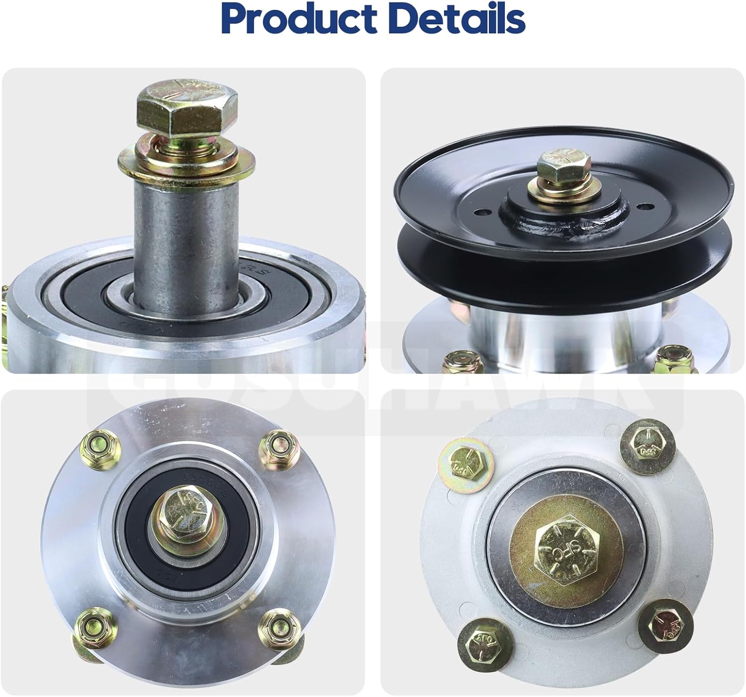 037-2000-00 Spindle Assembly with 033-4890-00 Deck Pulley Replaces Bad Boy Mower Parts 037-2000-00, 037-2050-00, 15215 for Bad Boy MZ & MZ Magnum 54", ZT Avenger 54" Decks