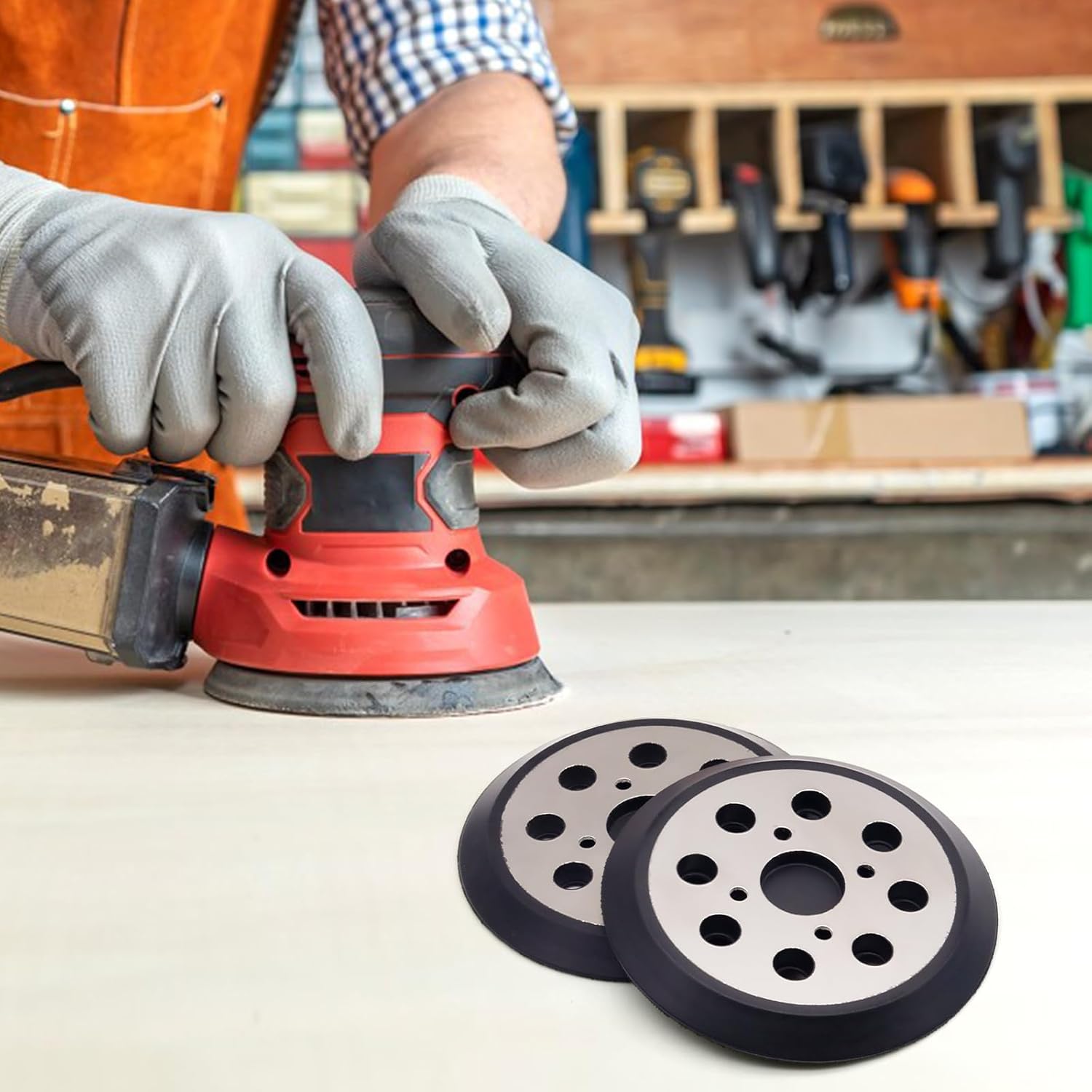 5 Inch 8 Hole Replacement Metal Sander Pad Compatible with Craftsman, Hook and Loop Sander Backing Pad for 315.112170 315.116940 315.116950 315.112180 315.279870 ROS Model 315 Random Orbital Sander