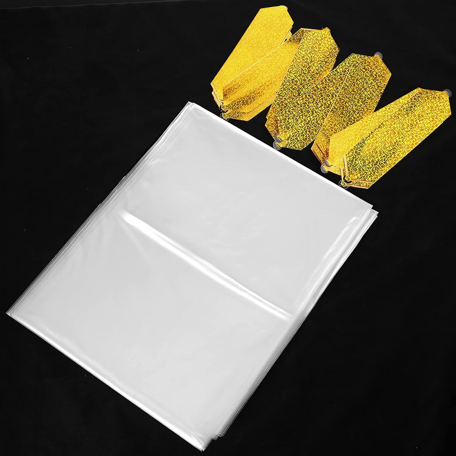 Boao Christmas Tree Disposal Bag, 8.8 x 5.8 ft, Clear, with Ribbon Pull Bow