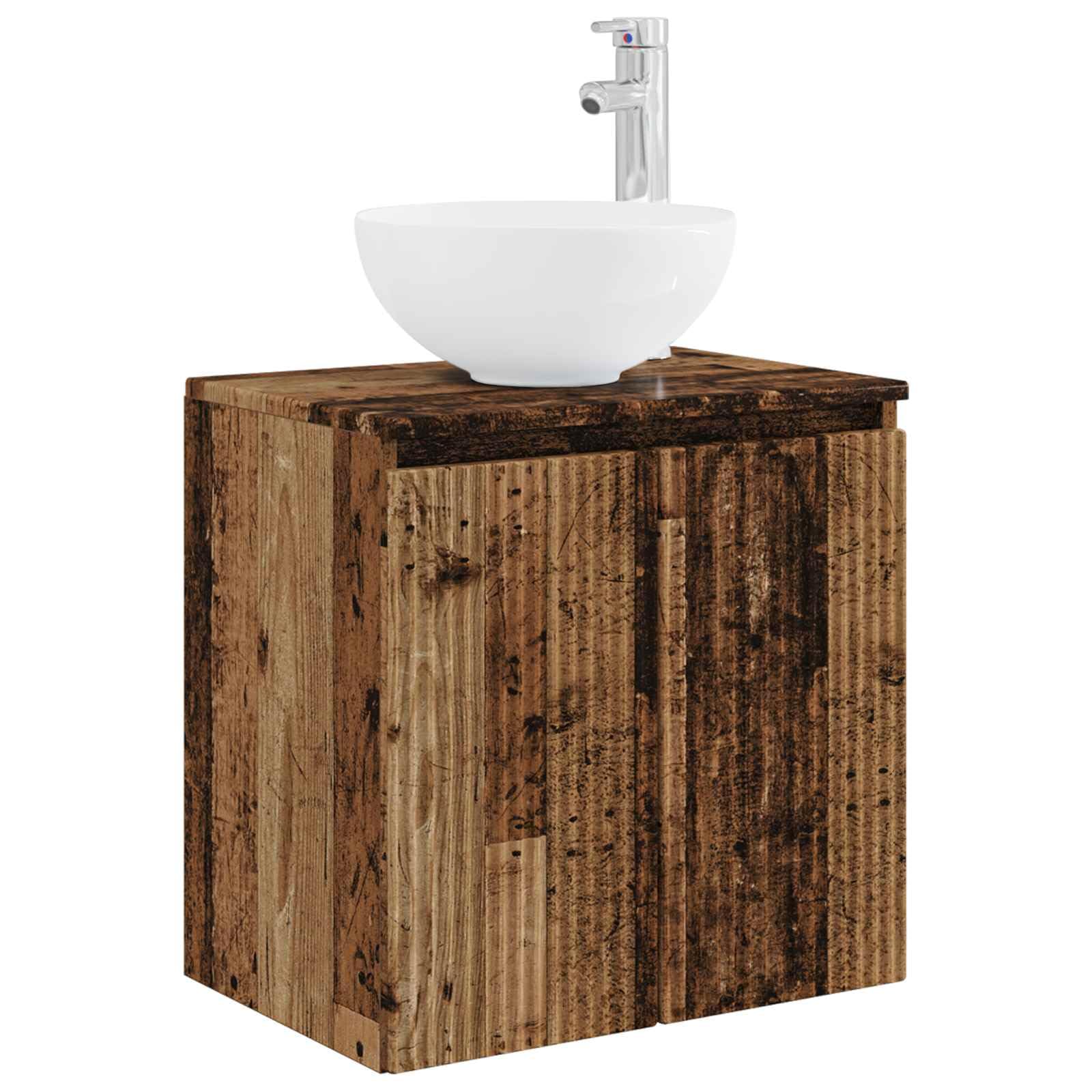 Mueble lavabo de pared madera antigua 49,5 x 41 x 64,5 cm