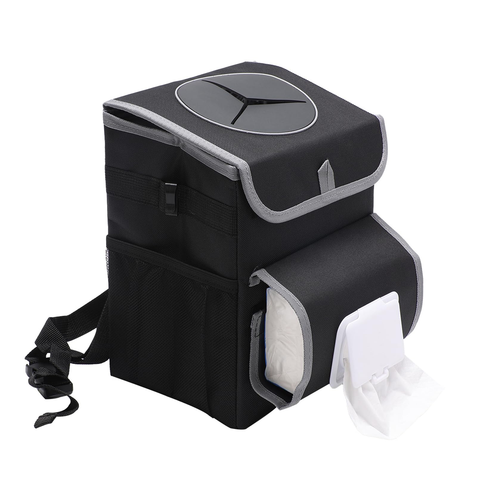 FROMCEO Back Hanging Bag Car Document Holders Bottle Bag Storage Box Organizers Travels Tissue Holder Pocket Fabric Small Trash Tissue Holder