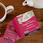 Earth Mama Organic Raspberry Thé à base de plantes, Thé tonique et menstruel, Thé sans caféine, 16 Sacs à thé