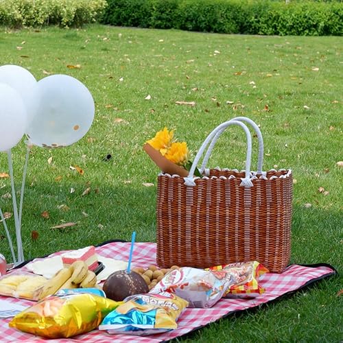 FEMUN, Cesta de picnic, cesta, juego de cesta de picnic, cesta de picnic para 2, cesta de picnic aislada, cesta de picnic, cestas de picnic para