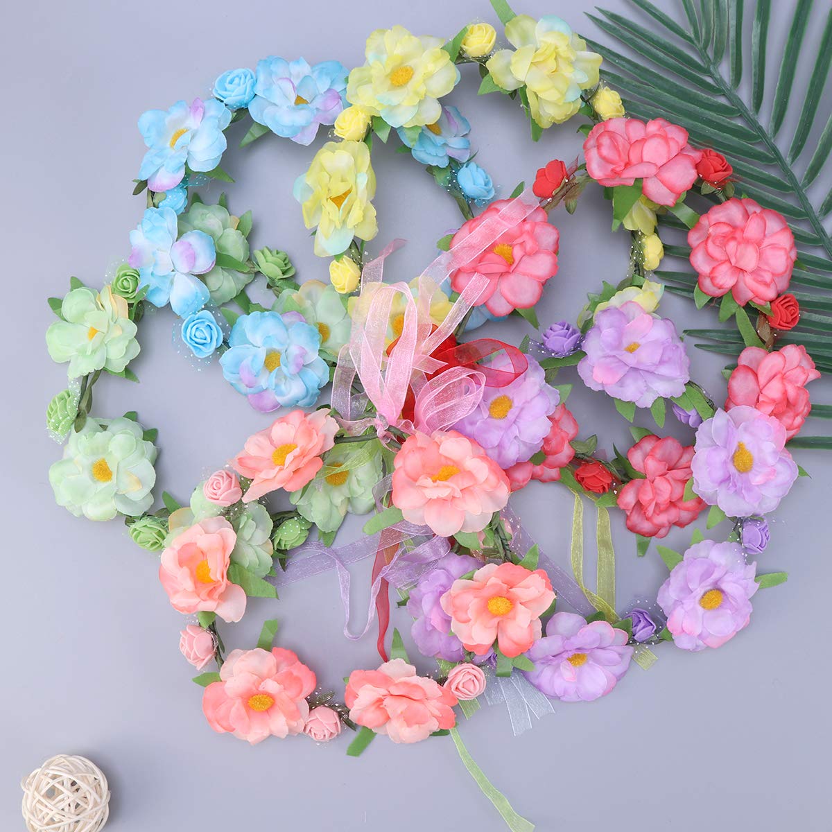 Amazon.co.jp: Frcolor 花冠 ヘッドドレス お花の冠 花嫁 花かんむり 