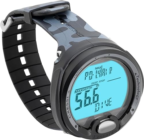 CRESSI Leonardo 2.0 Ordenador de buceo subacuático de un solo botón, 3 modos aire, nitrox, calibre, menú fácil de usar - Diseñado y fabricado en