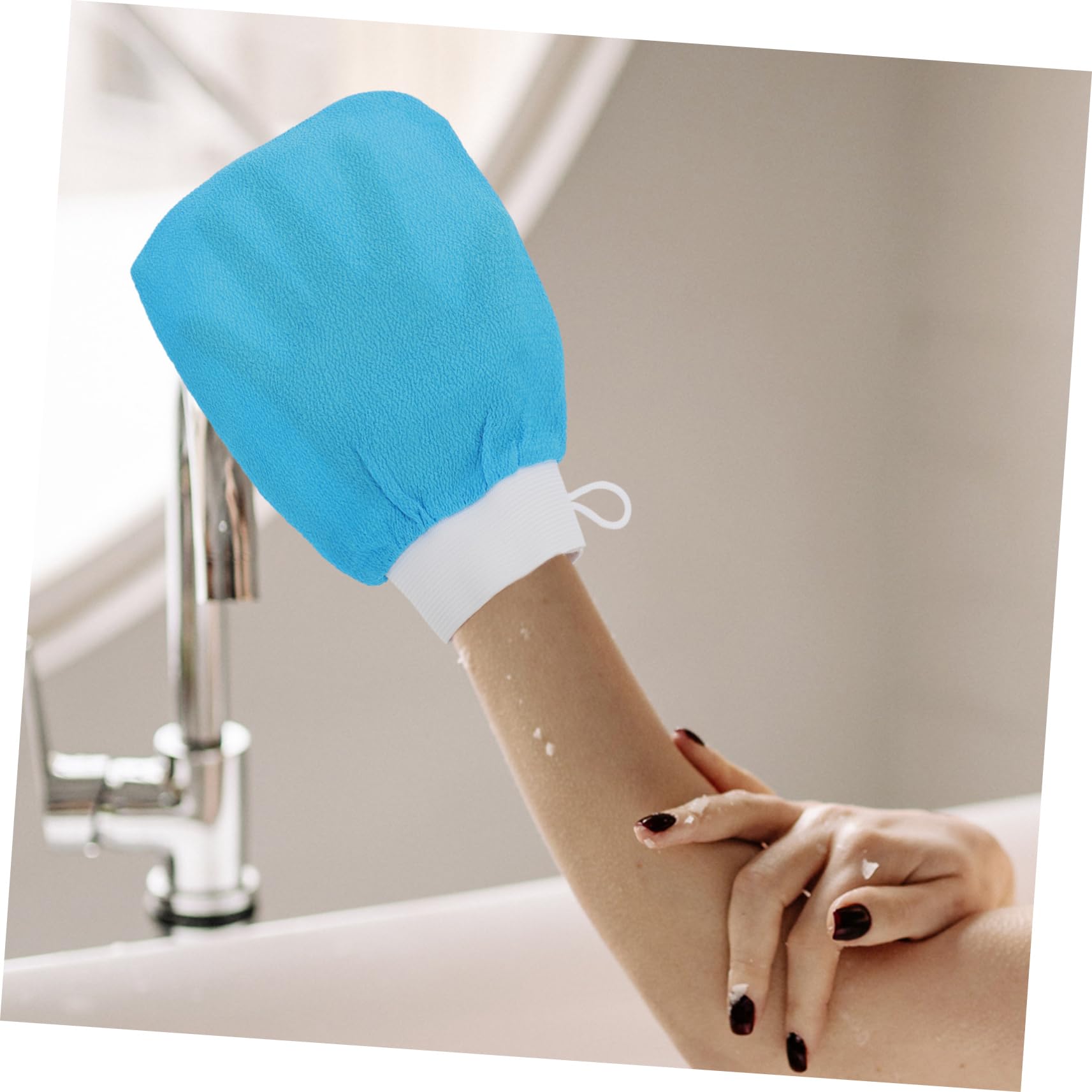 Healeved 10piezas Guantes Exfoliantes Para Ducha Mitones De Baño Para Exfoliación De Piel Para Espalda Piernas y Brazo Material De Artificial Color Aleatorio