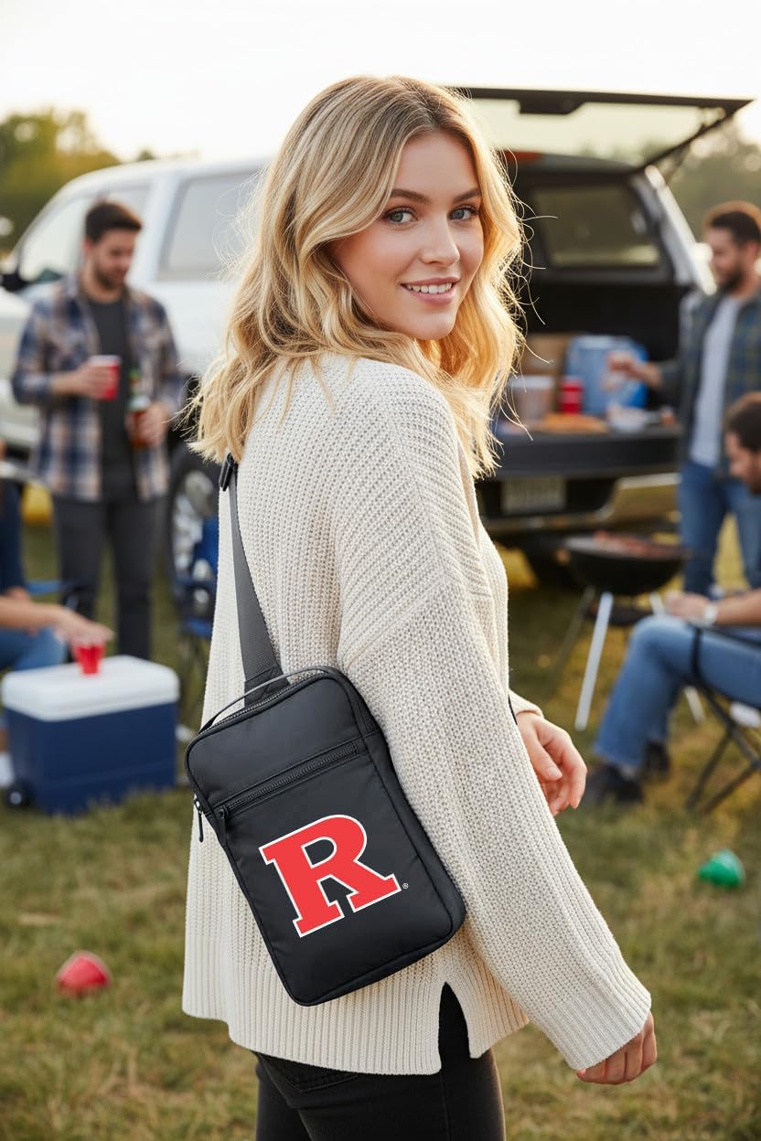 Broad Bay Rutgers Crossbody Bag - Versatile Travel, Sports, or Gameday Bag for RU Knights Fans and Alumni, Men or Women
