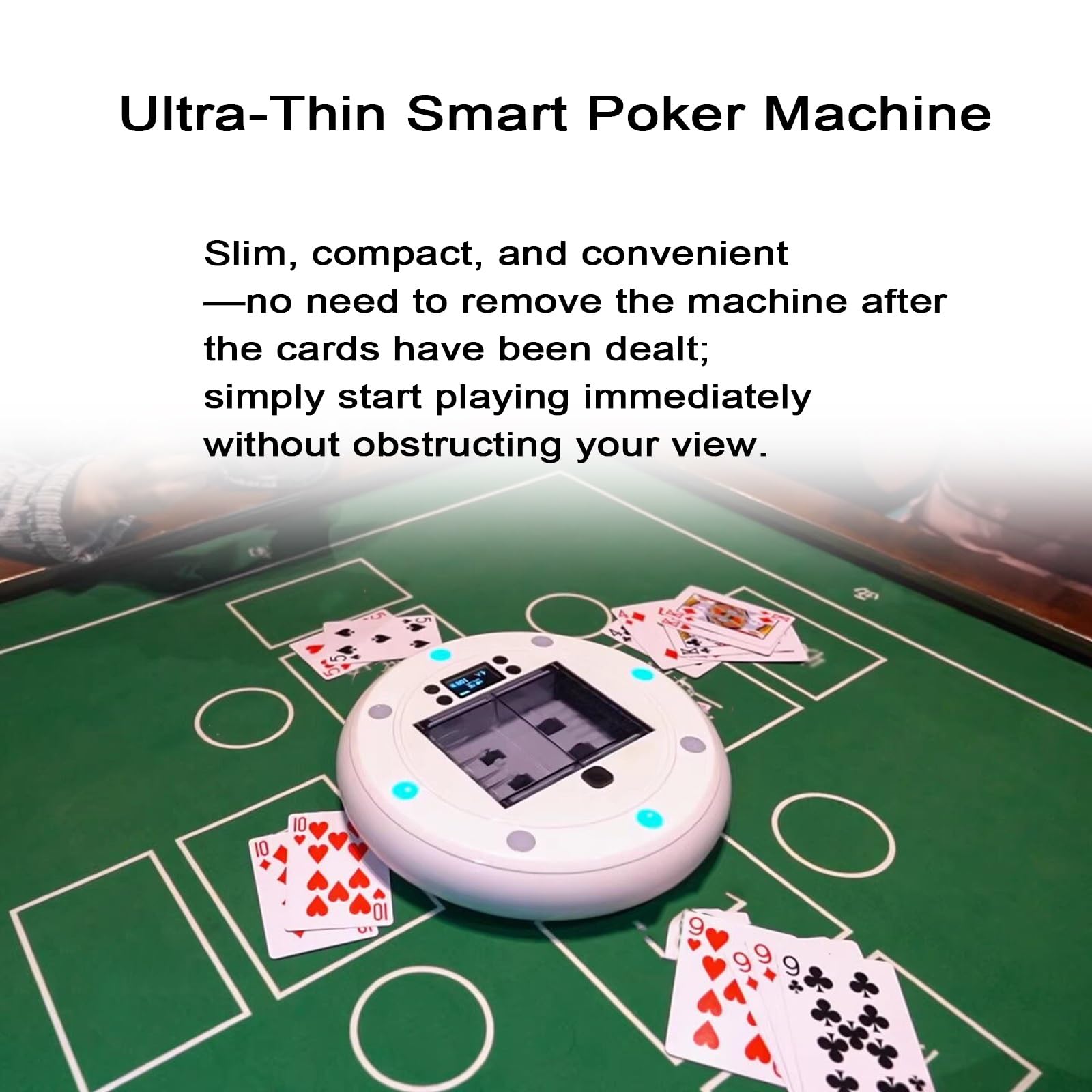Shuffler automatico di carte e distributore di carte per 1-4 mazzi, supporta 1-8 giocatori, design a basso rumore per giochi di poker e blackjack