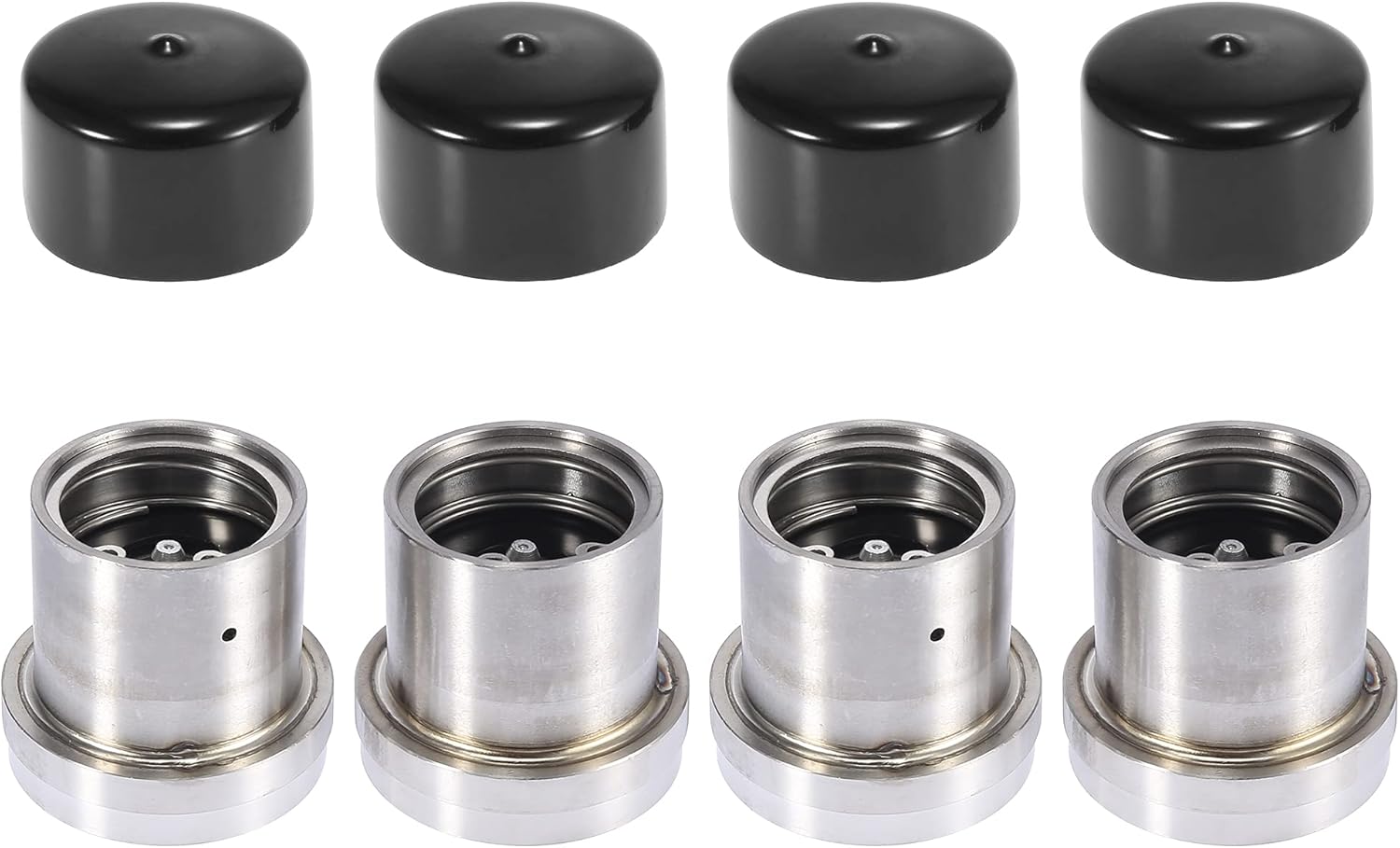 X AUTOHAUX 4pcs 2.441" Universal Stainless Steel Boat Trailer Bearing Protector Cap with Dust Cover