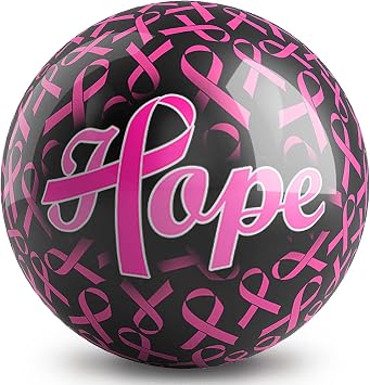 On The Ball Bowling KR Strikeforce Hope for the Cause Pink Ribbon Bowling Ball Made of Polyester