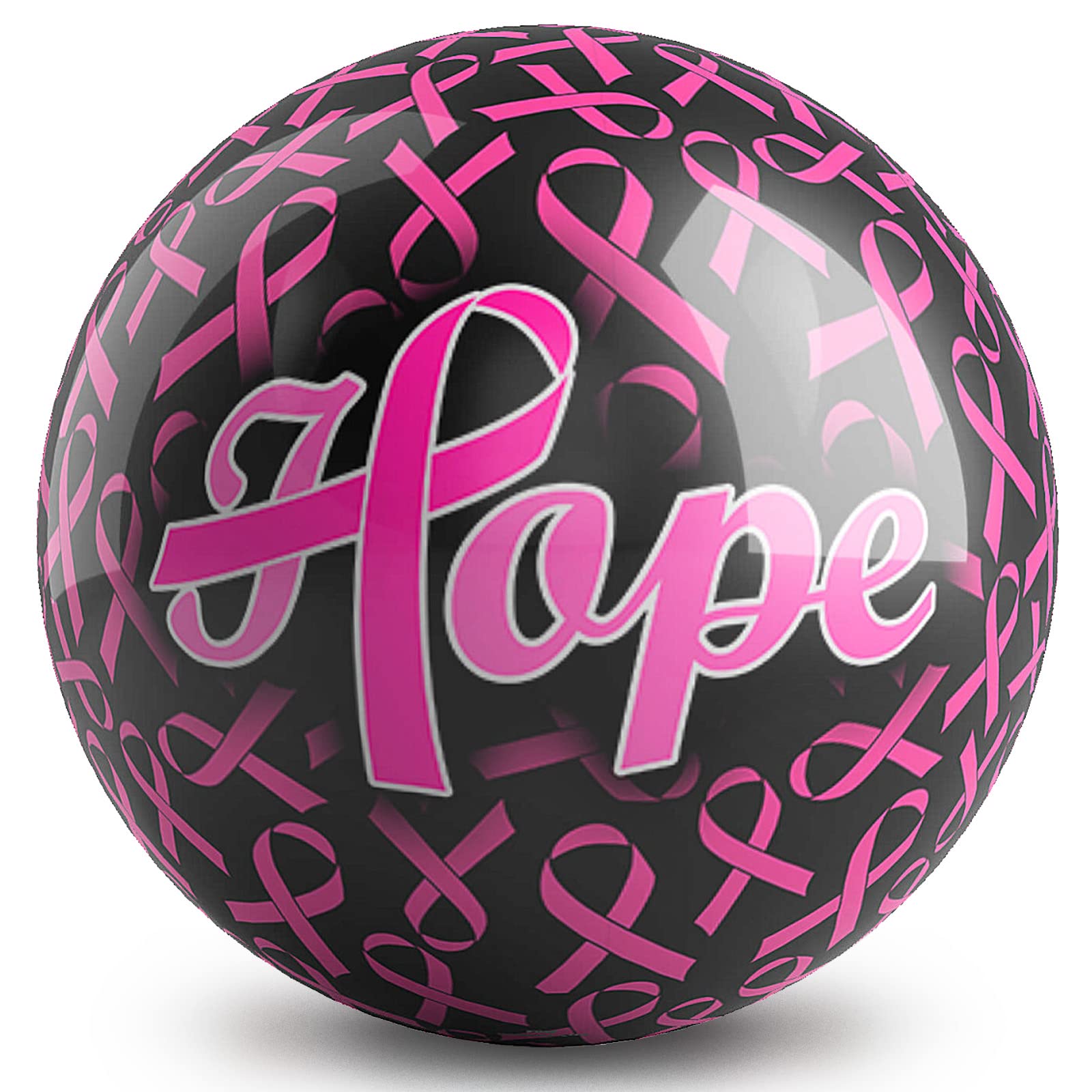 On The Ball Bowling KR Strikeforce Hope for The Cause Pink Ribbon 12lb Bowling Ball Made of Polyester (12)