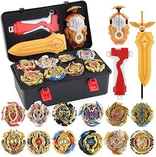 Bey Battling Top Burst Launcher Grip Toy Blade Set Game Storage Box 8 Top Burst Gyros 3 Launchers Great Birthday Present for Boys Children Kids