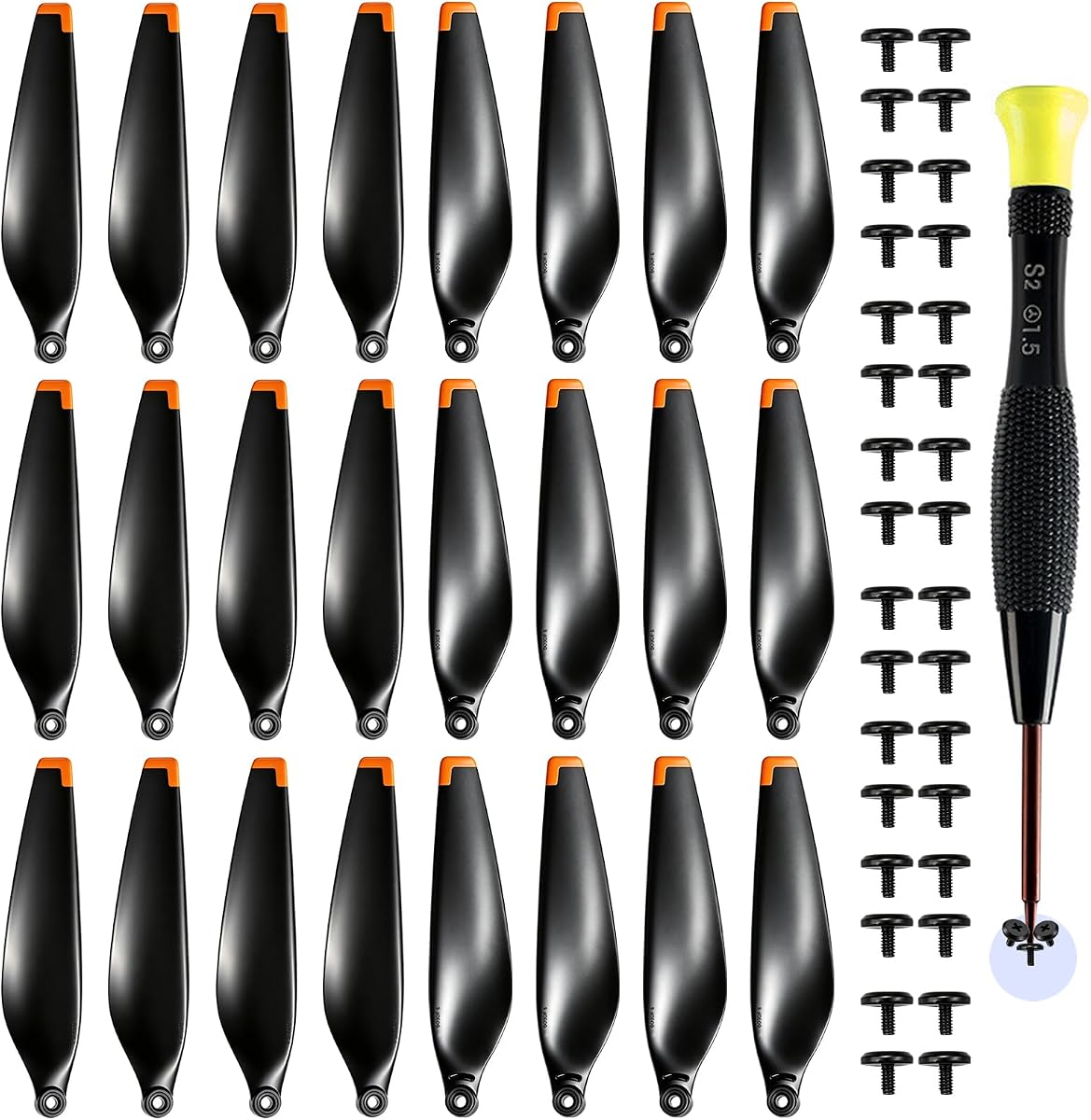 24 Pcs Propellers with Magnetic Screwdriver for DJI Mini 4 Pro/Mini 3 Pro, Low-Noise Replacement Spare Blades Props Wings, Drone Accessories Compatible with Mini 3 Pro/Mini 4 Pro(Not for DJI Mini 3)